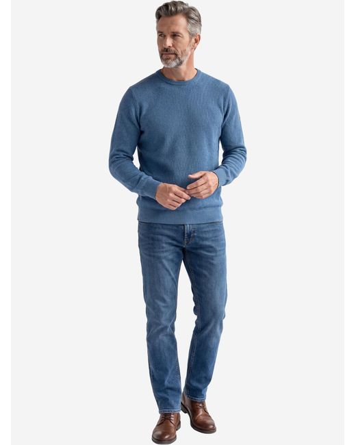 Redmond Pullover Basic in Blue für Herren