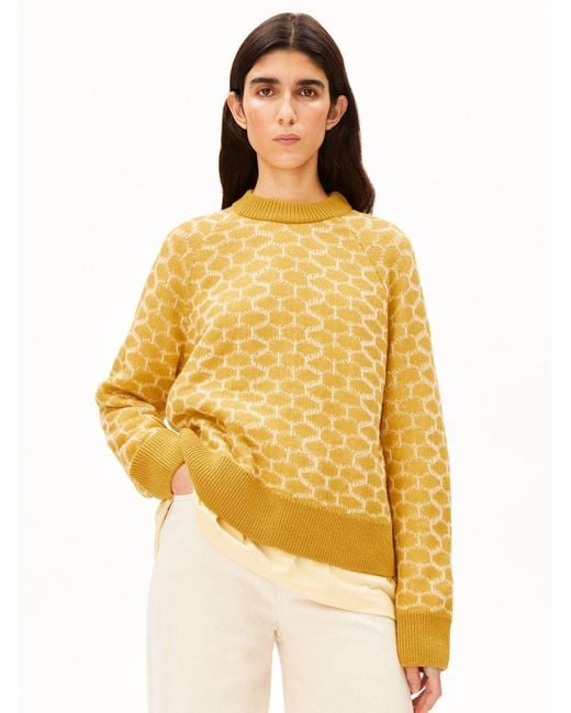 ARMEDANGELS Yellow Strickpullover Multi Dots