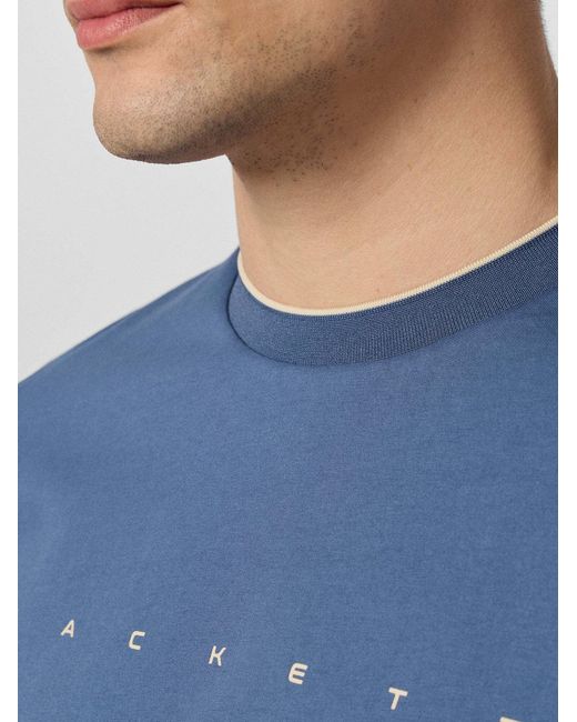 Hackett Basic-T-Shirt in Blue für Herren