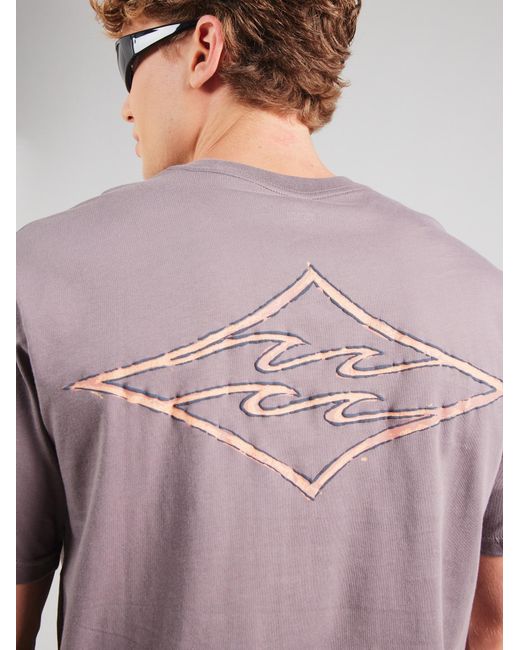 Billabong T-Shirt Crayon Wave in Purple für Herren