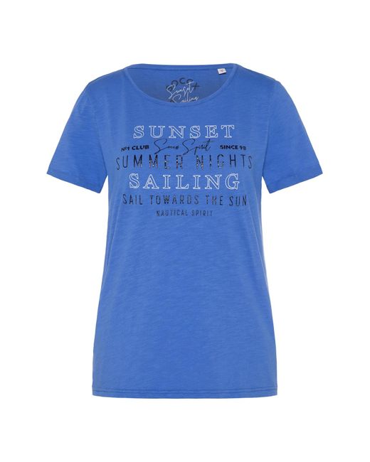 SOCCX Blue T-Shirt Relaxed Fit Mit Artwork