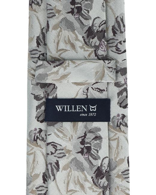 Willen Krawatte Pastell Blume in Gray für Herren