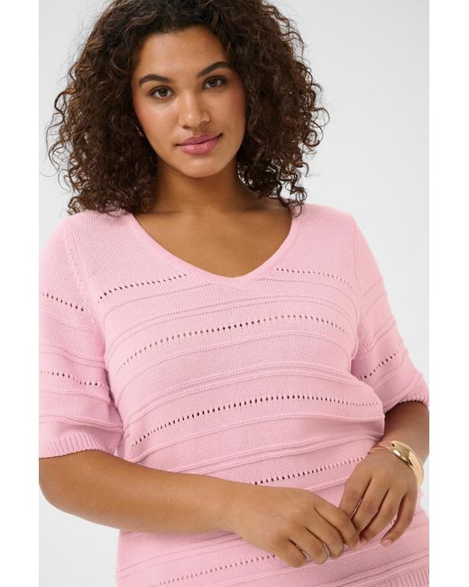 Kaffe Pink Strickpullover Kcmelia