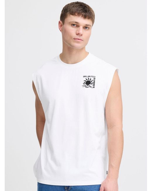 Solid Rundhalsshirt Sdolav in White für Herren