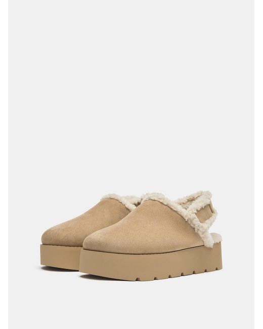 Pull&Bear Natural Clogs