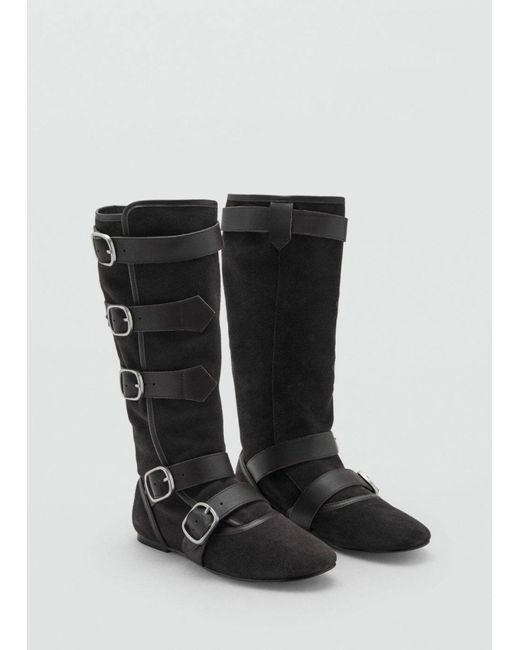 Mango Black Stiefel Billas