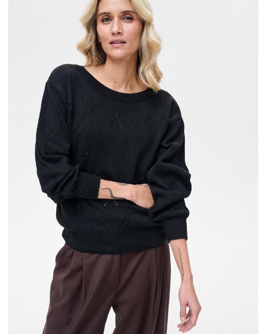 Blue Shadow Black Pullover