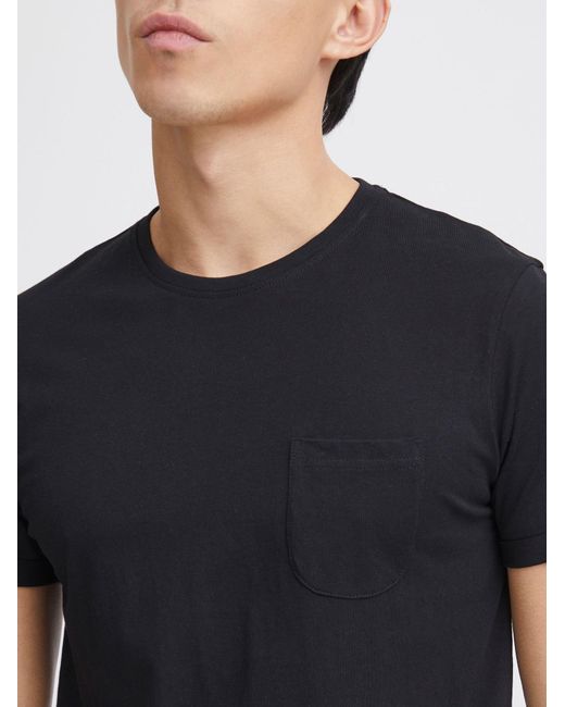 Solid T-Shirt Bob Mit Brusttasche in Black für Herren