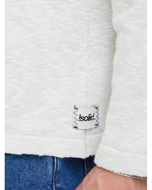 Solid Strickpullover Sdustin in White für Herren