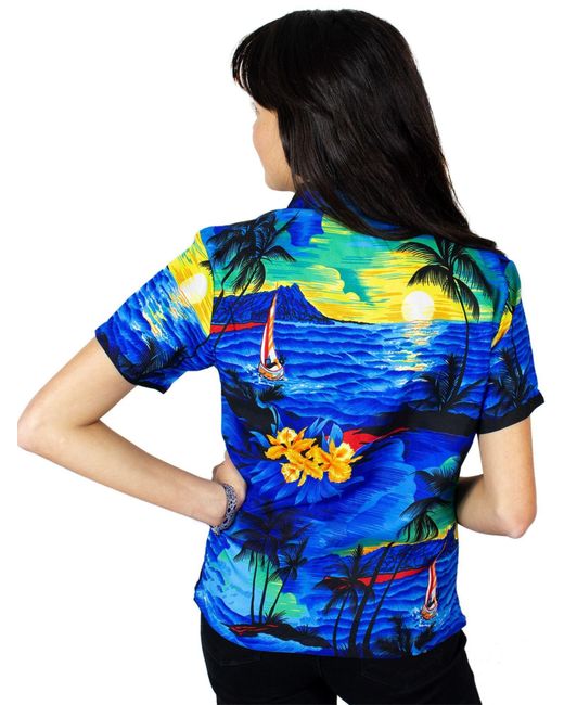 King Kameha Blue Bluse Surf