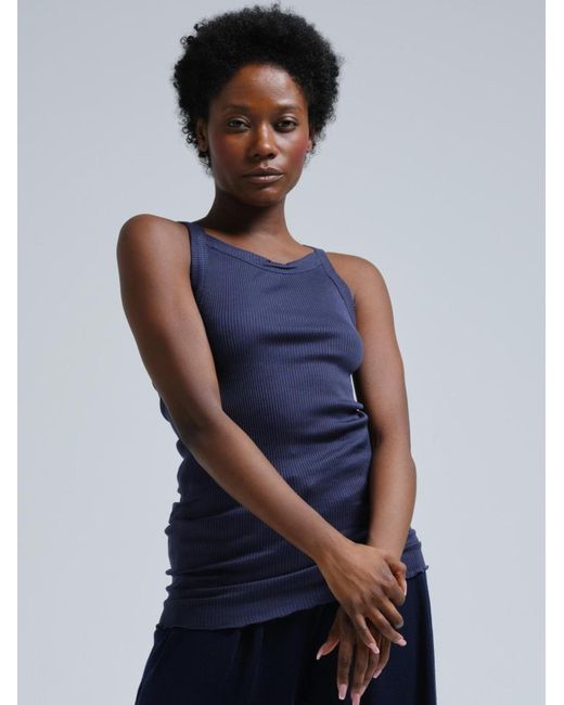 Seamless Basic Blue Top Silky