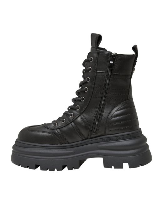 Buffalo Black Schnürstiefel