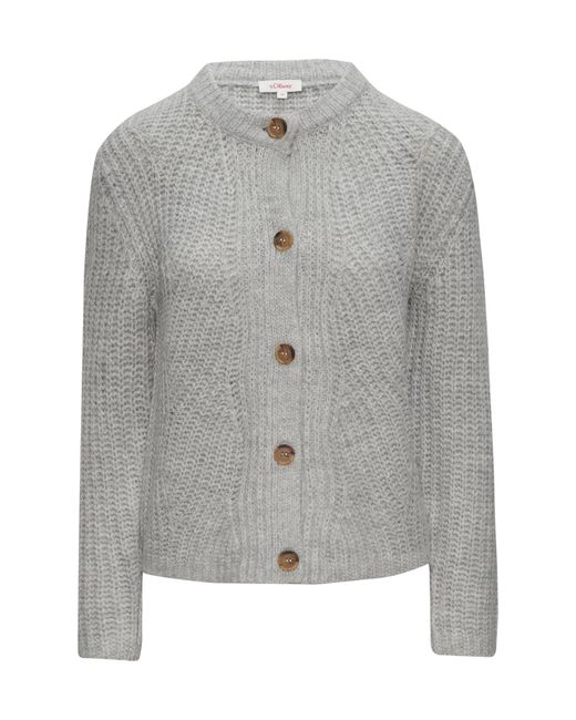 S.oliver Gray Strickjacke