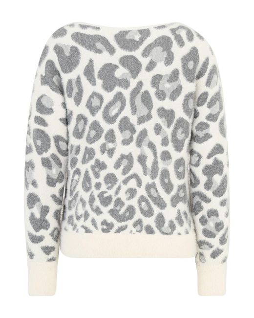 BETTY&CO White Strickpullover Mit U-Boot-Ausschnitt