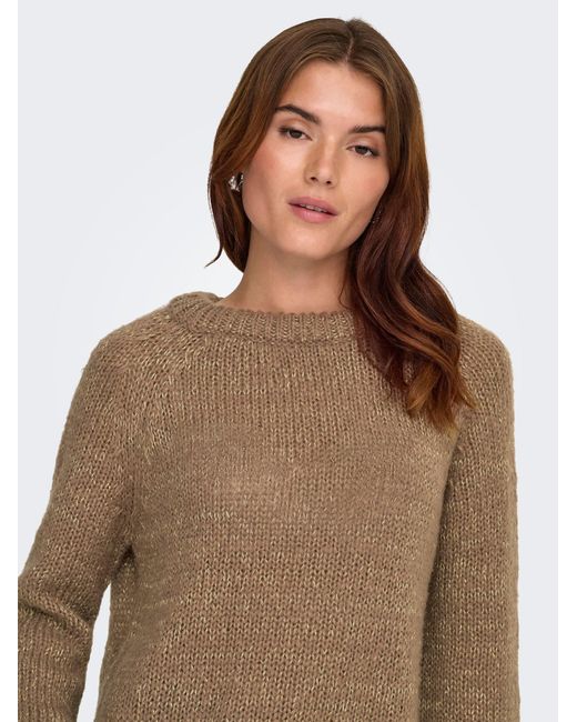 ONLY Brown Pullover Shine
