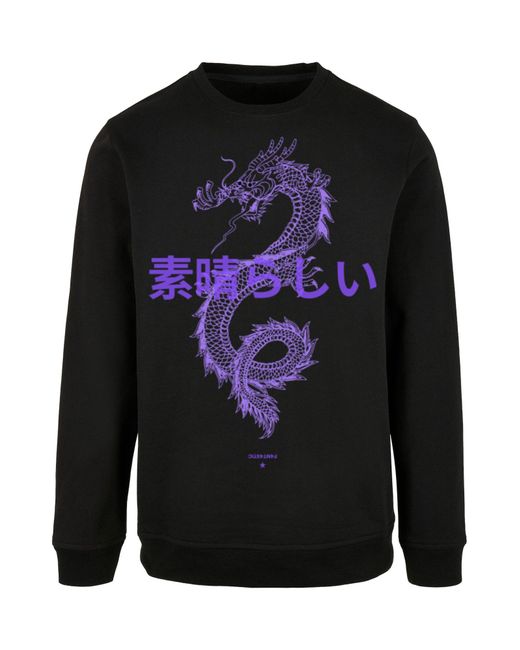 F4NT4STIC Sweatshirt Drache Lila in Blue für Herren