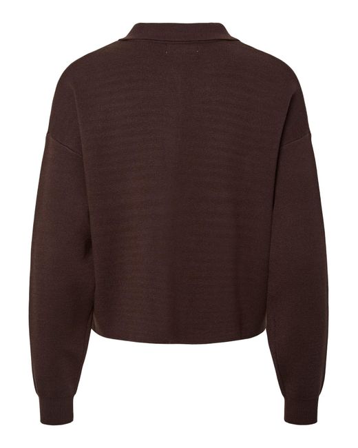 Pieces Brown Pullover