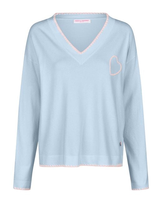 Frieda & Freddies Blue Strickpullover