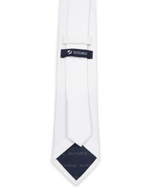 Suitable Krawatte in White für Herren