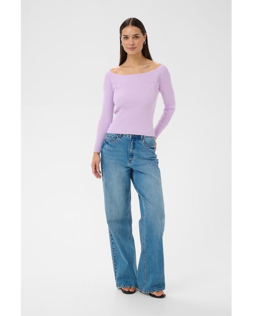 Kaffe Purple Pullover Kaliara