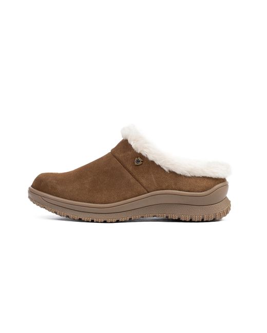Minnetonka Brown Clogs Emerson
