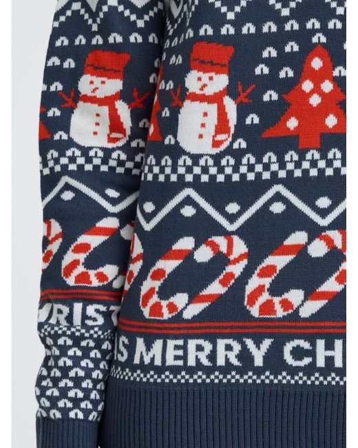 Solid Weihnachtspullover Sdpaja in Blue für Herren