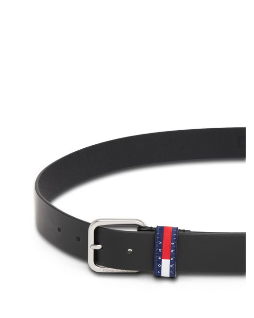 Tommy Hilfiger Ryan Ledergürtel Mit Logo-Schlaufe in Black für Herren