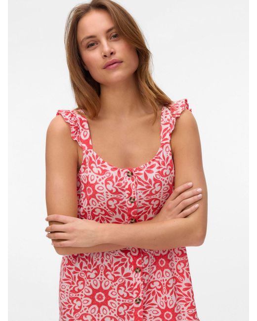 Vero Moda Red Kleid 'Vmlinn'