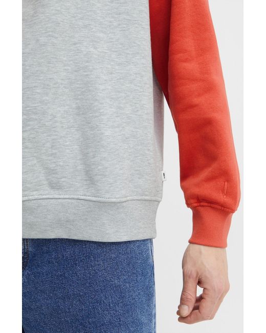 Solid Kapuzensweatshirt 'eldrid' in Red für Herren