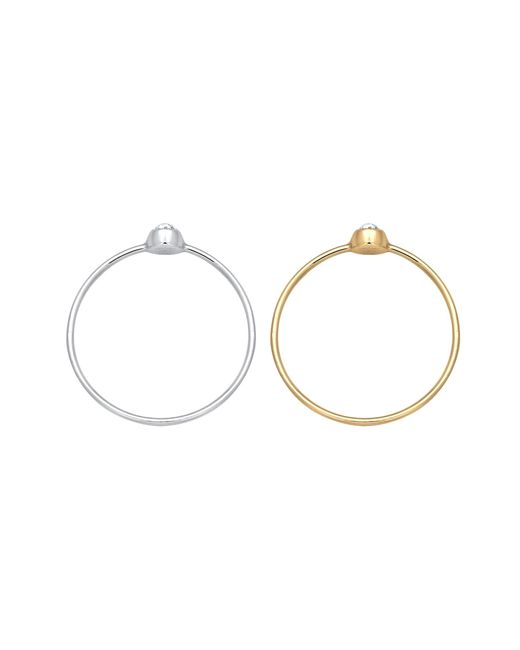 Elli Jewelry White Ring Set