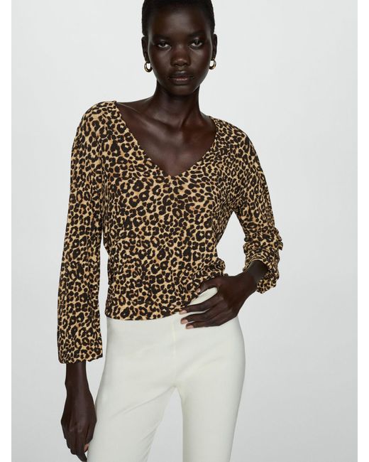 Mango Brown Bluse 'Lin'