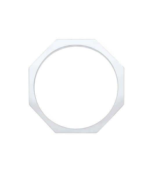 Kuzzoi Ring Hexagon in Metallic für Herren