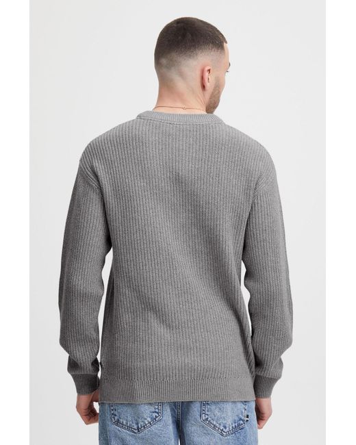 Solid Pullover in Gray für Herren