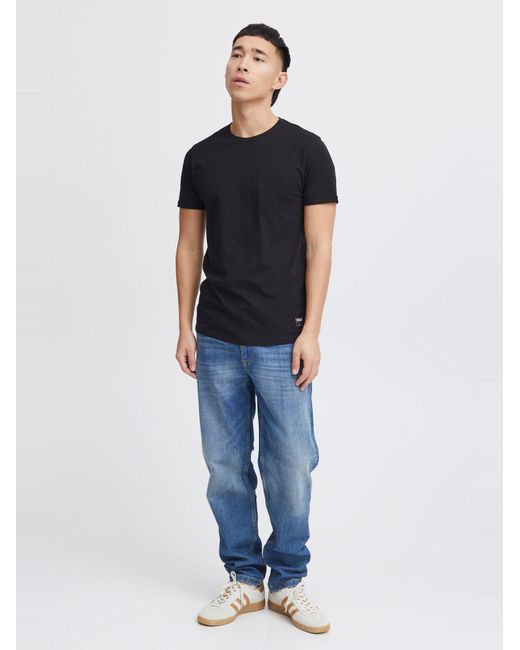 Solid T-Shirt Bob Mit Brusttasche in Black für Herren