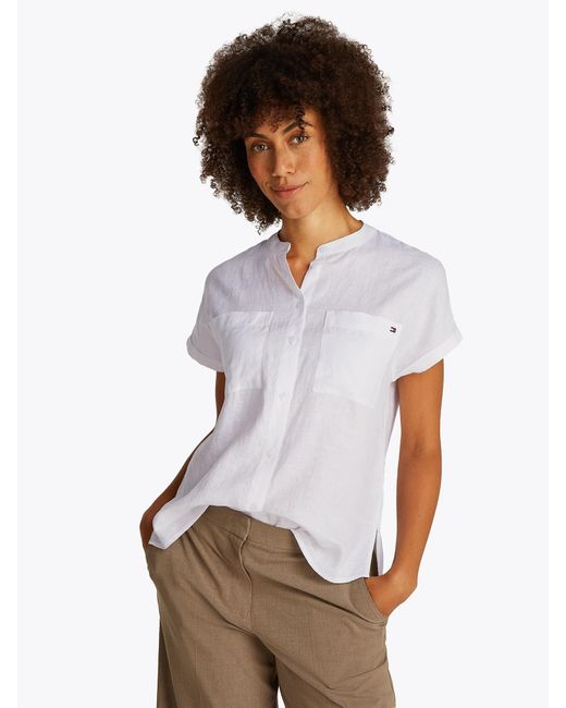 Tommy Hilfiger White Bluse 'Ess'