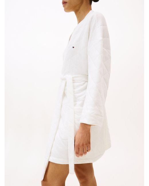 Tommy Hilfiger White Bademantel Essential