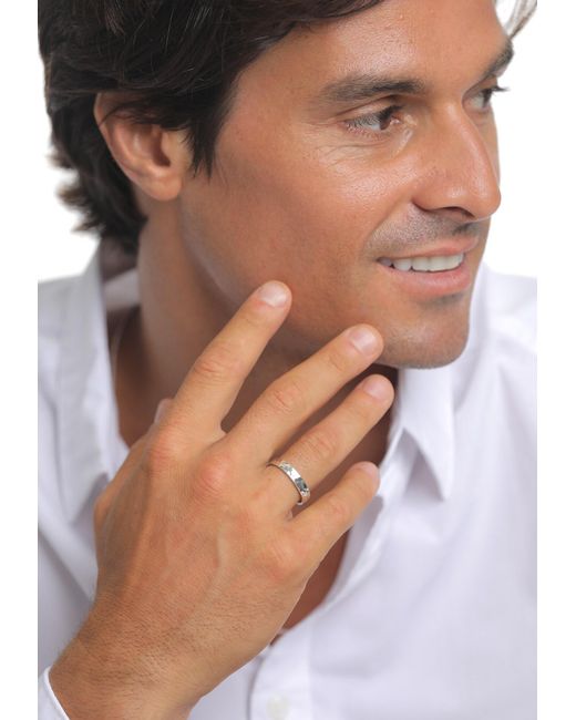 Kuzzoi Ring Organic in Metallic für Herren