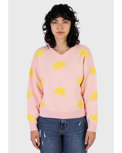 KLEINIGKEIT Pink Pullover Fruity