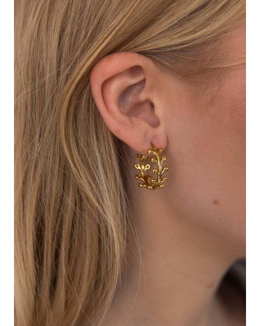 PURELEI Metallic Ohrringe Tiny Leaf