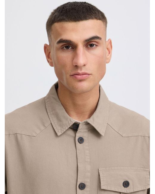 Solid Langarmhemd Sdugden in Natural für Herren