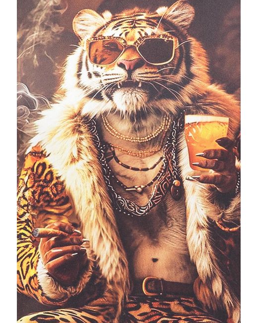 Key Largo T-Shirt Pimp Tiger in Black für Herren