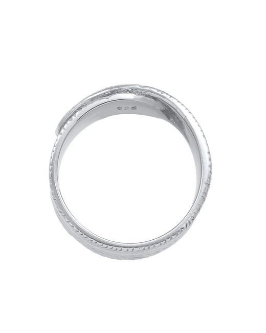 Kuzzoi Ring Feder in Metallic für Herren