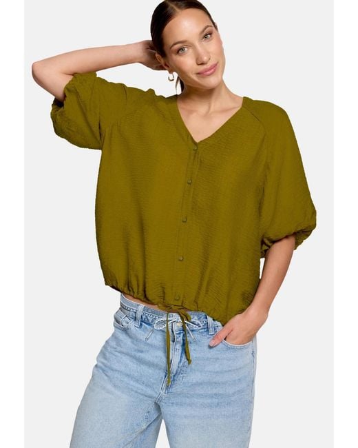 Zero Green Casual-Bluse