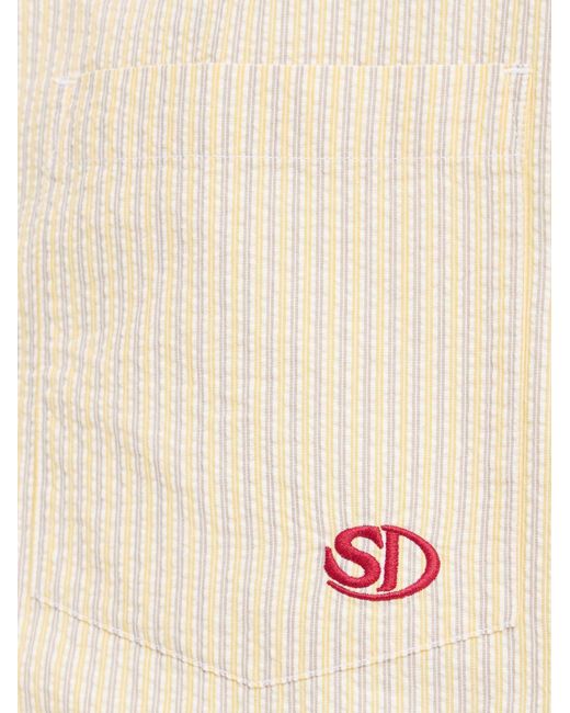 Solid Langarmhemd Sdumstead in Natural für Herren
