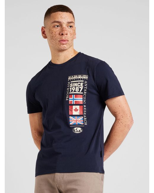 Napapijri T-shirt 'turin 1' in Blue für Herren