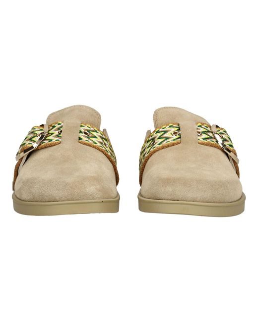 Blauer Multicolor Pantolette