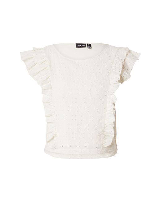 Pieces White T-shirt 'adelyn'