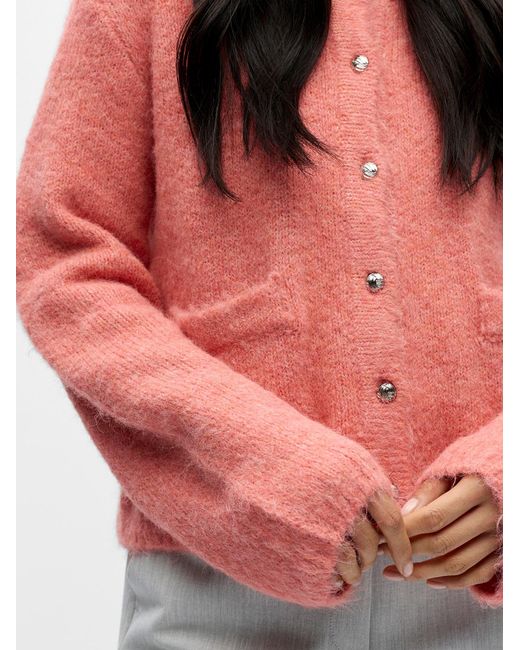 Object Pink Strickjacke Objsaggia