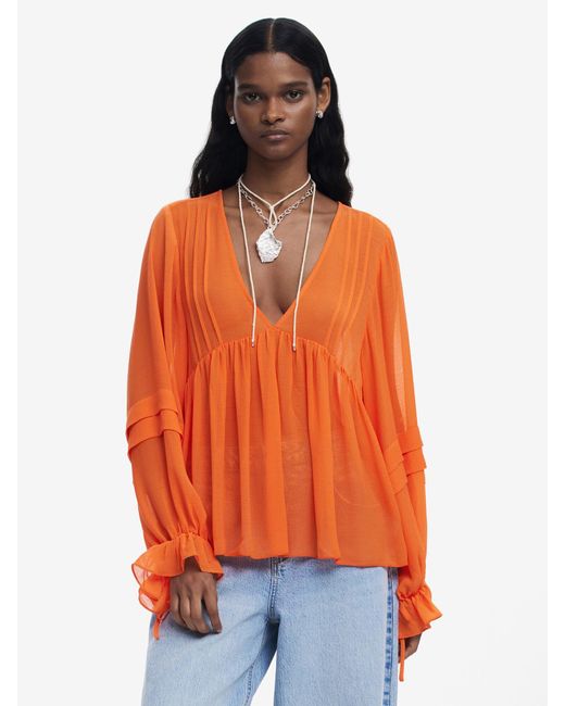 Desigual Orange Bluse
