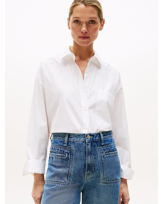 Tommy Hilfiger White Bluse Ess (Ocs)